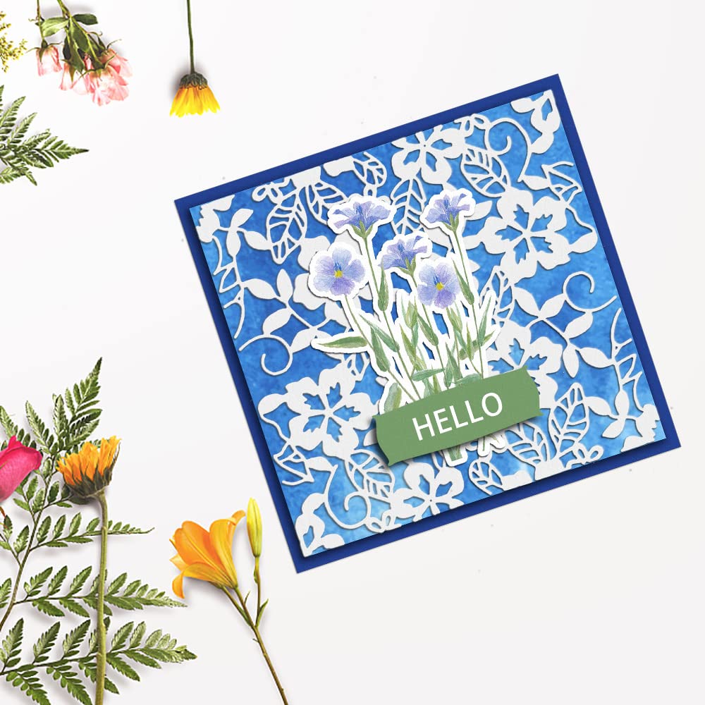 Blumen Hintergrundrahmen Metall Stanzformen Schablo Produktbild-Vorschau 3