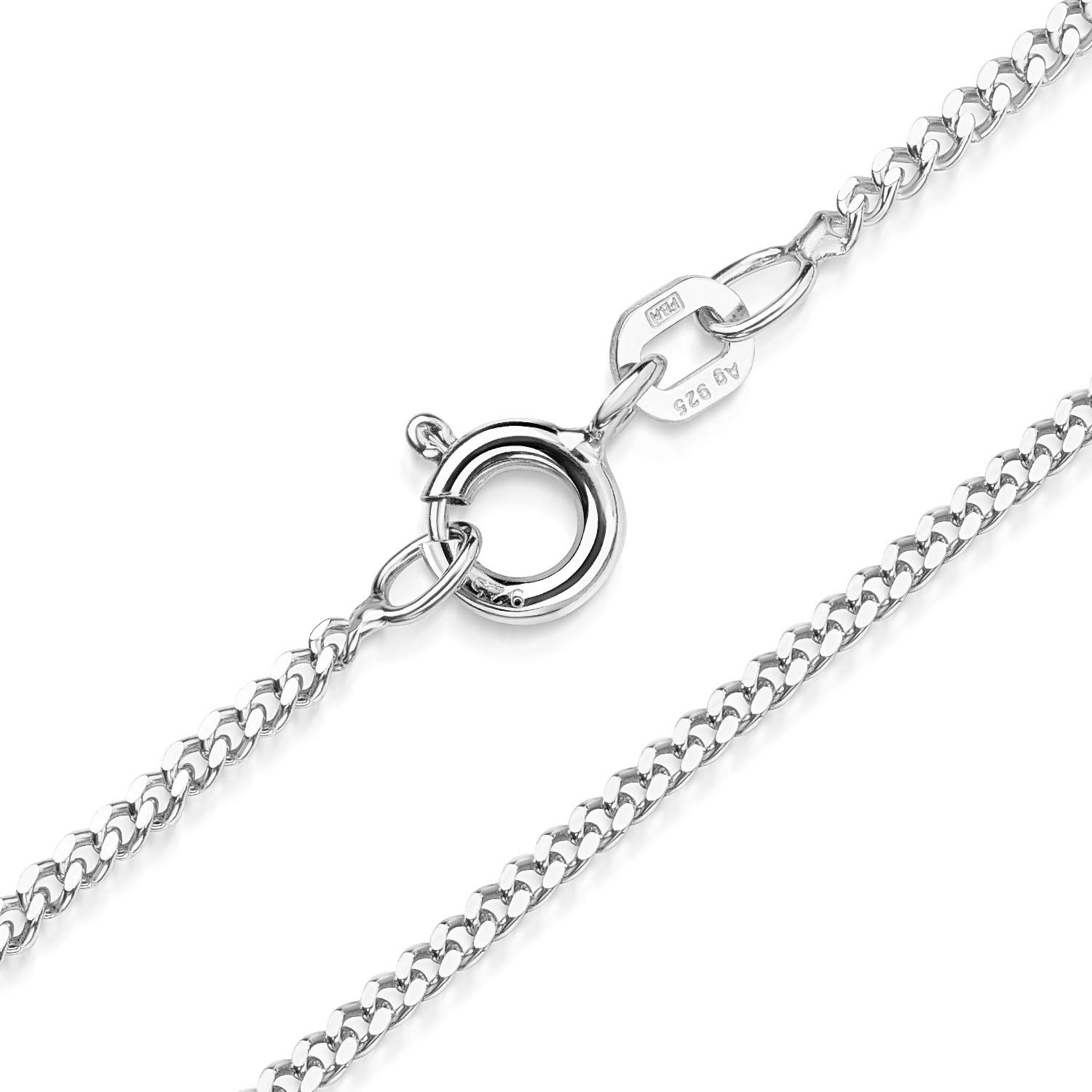 Feine Damen Panzerkette 1,7mm aus 925 Sterling Silber für Anhänger K91