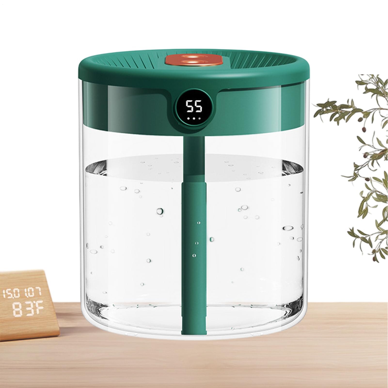Humidificateur d'air double buse 2L avec diffuseur d'huiles et écran LED
