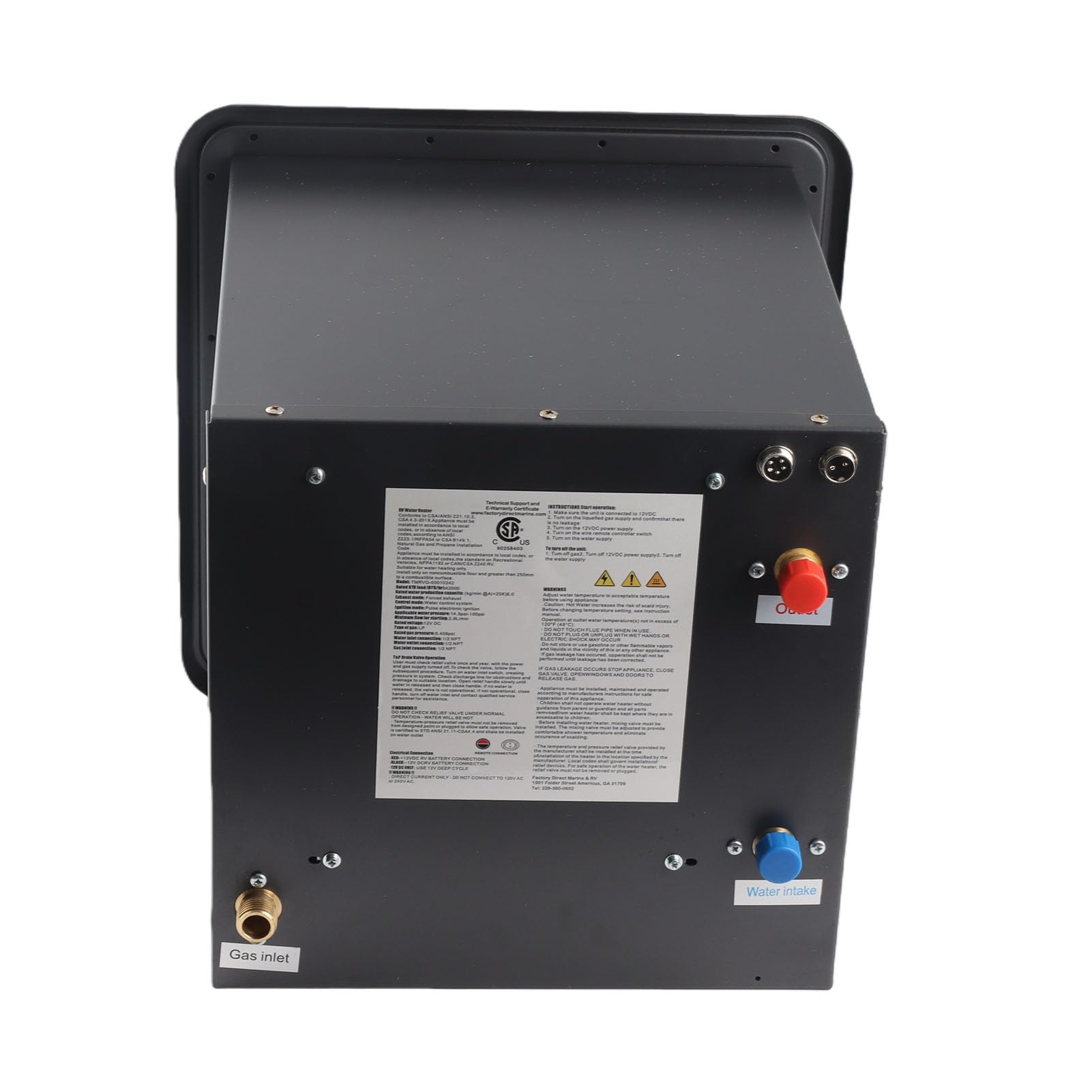 Dilwe Durchlauferhitzer für Wohnmobile, 61000 BTU, 12 V,