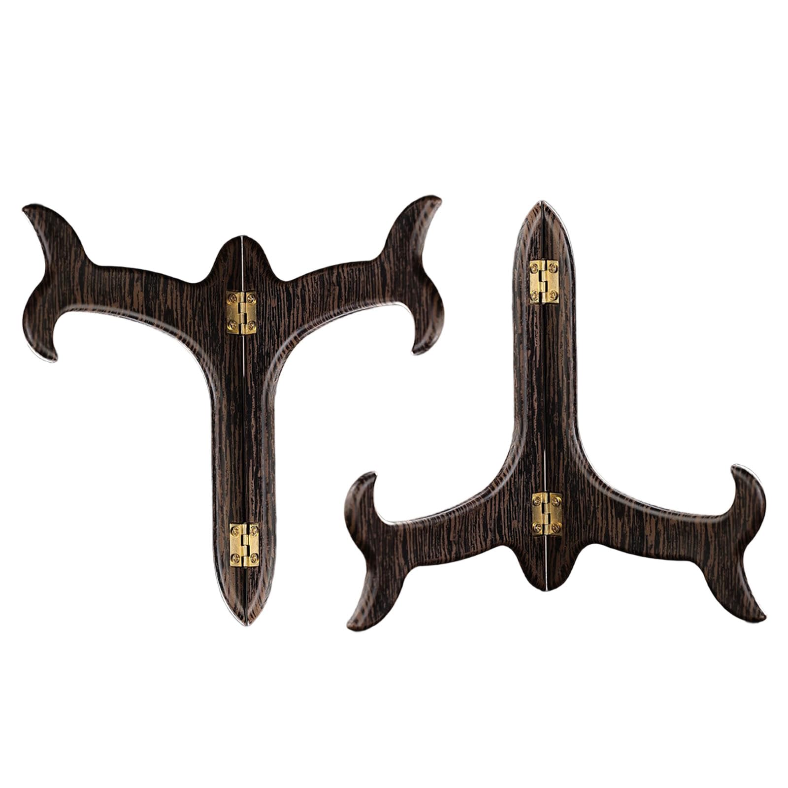 Kaeltsyn Of 2 Sturdy Wooden Tea Holder Racks for Exhibiting Tea Cakes Plate Display Bracket Desktop Holder Stable Rack