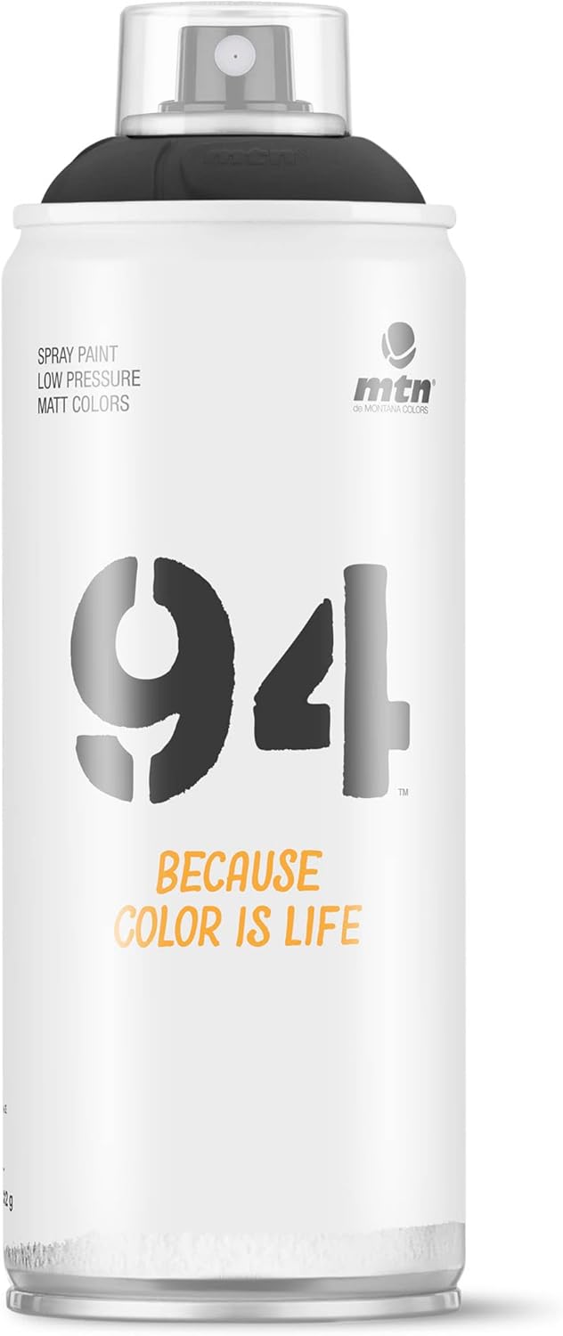 Montana Colors MTN 94 Black Matt Spray Paint, 400 ml