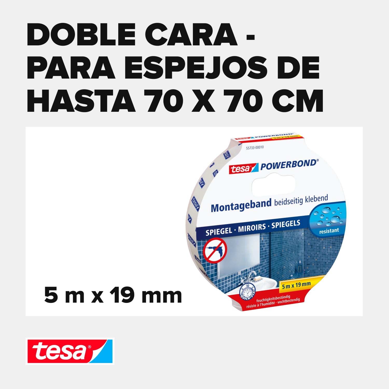 Tesa Powerbond Cinta De Doble Cara Outdoor (1,5 M X 19 Mm) | BAUHAUS