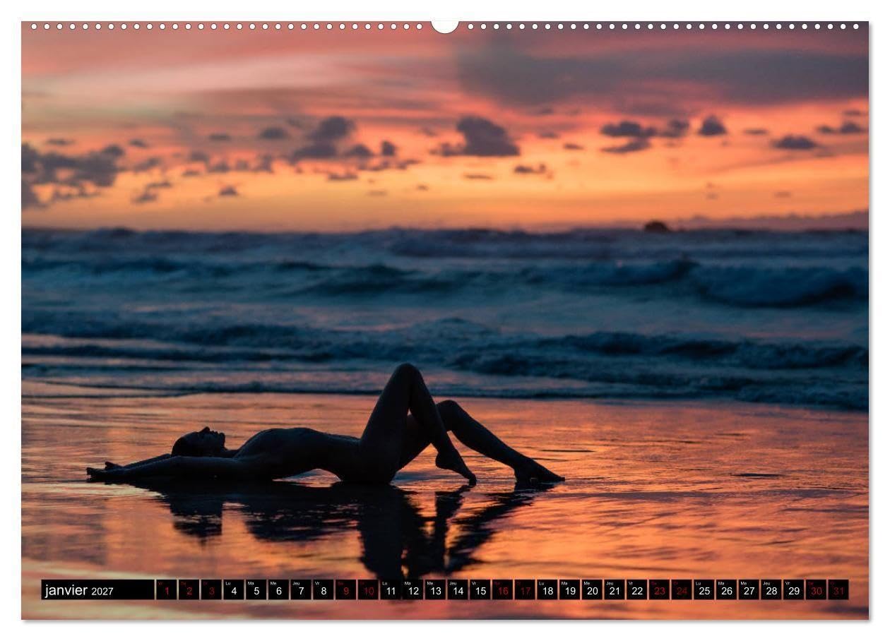 Lanzarote et le nu (Calendrier mural haut de gamme 2027 DIN A2 vertical), CALVENDO calendrier mensuel: Photos érotiques dans la nature de l'Île de Lanzarote