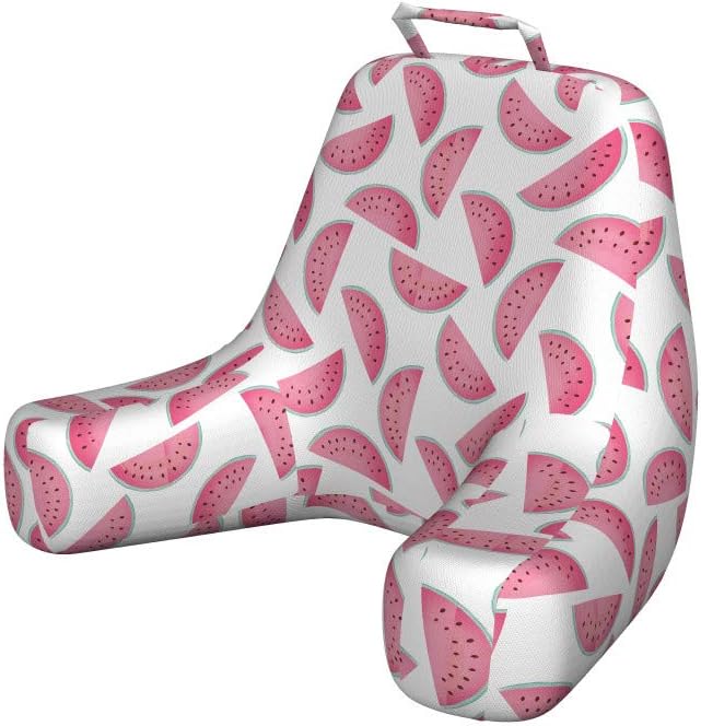 Ambesonne Melon Reading Pillow Cover, Simple Watermelon Slices in Pastel Colors on Plain Backdrop, Unstuffed Printed Bed Rest Case from Soft Fabric, XL Size, Pastel Pink Pale Seafoam