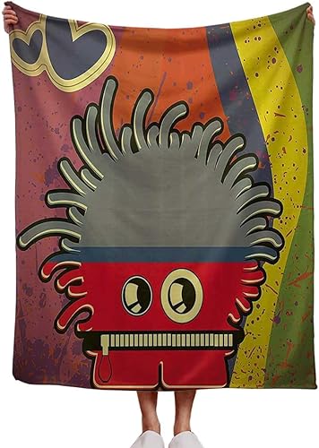 Manta estética moderna y creativa manta para cama mullida, cálida, acogedora, gruesa, 55 x 70 pulgadas