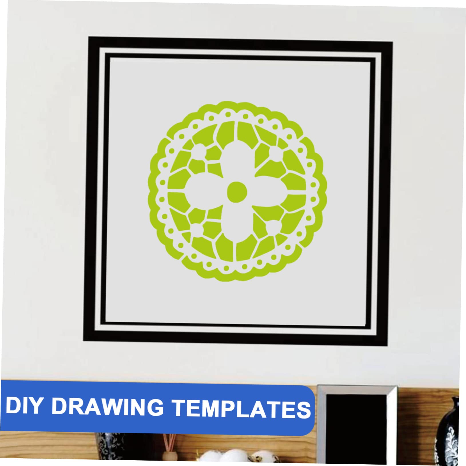 Operitacx 48pezzi Stencil per Pittura Mandala Modelli per Decorazioni Accessori per Arte Murale e Scrapbooking Template Riutilizzabili Pet per Creazioni Facili e Festive