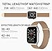 Generic AXTECHS Milanese Smart Watch Stainless Steel Bands, Milanese Loop Style, Fits Apple Watch Sizes 38/40/41mm,42/44/45/49mm (38/40/41mm, Gold)