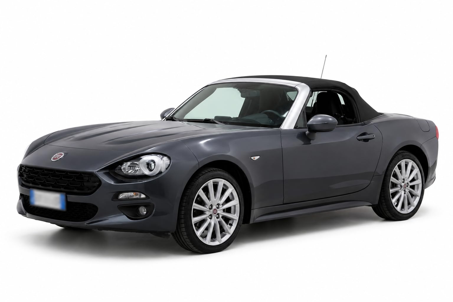Copri Capote Impermeabile per Fiat 124 Spider dal 2016 al 2019 | su Misura, Protezione da Pioggia, Sporco e Raggi UV, Sistema Antifurto Personalizzato (Argento)