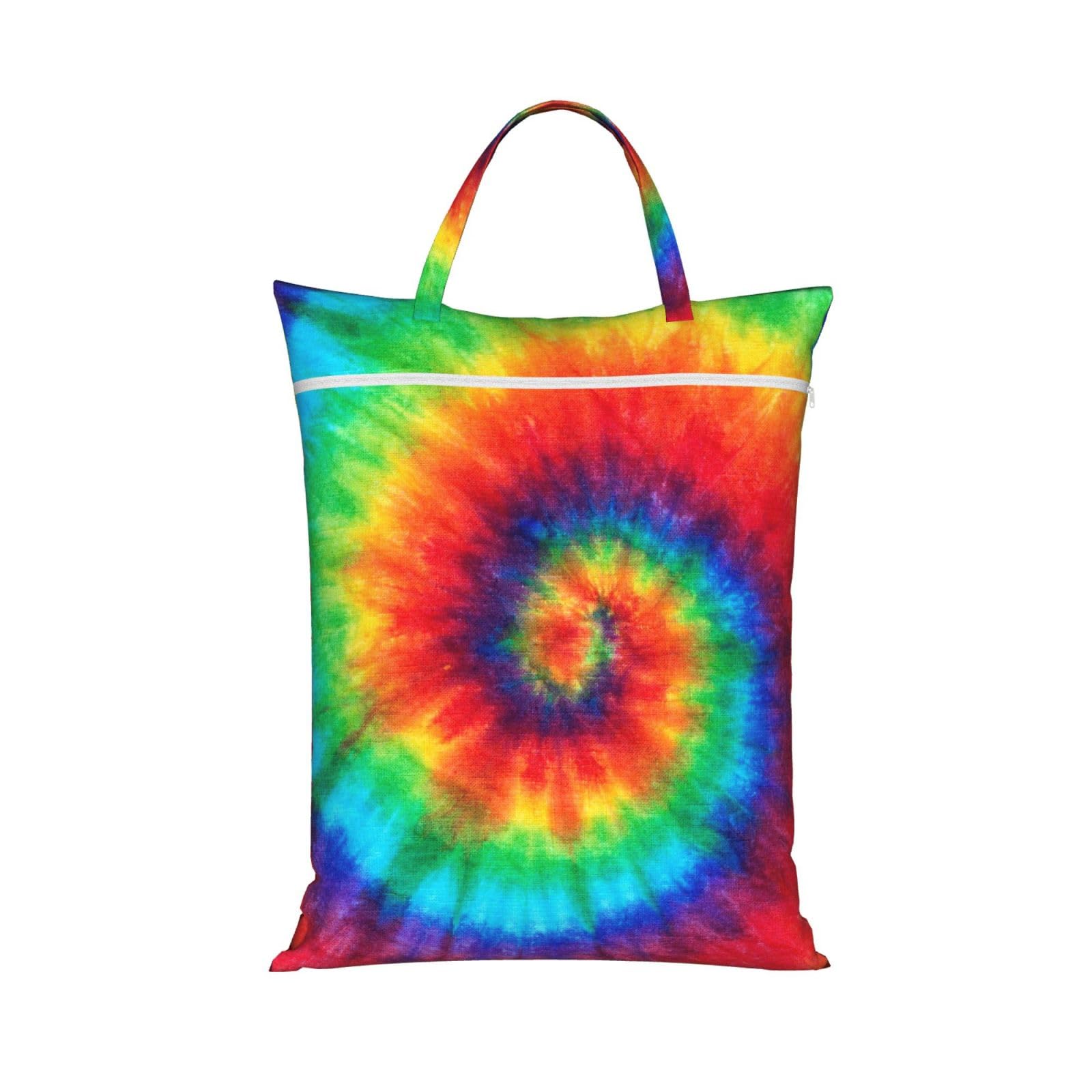 YFSGDLBN Tie Dye Hippies printed Travel dirty laundry bag clothes pack Storage Basket Bag