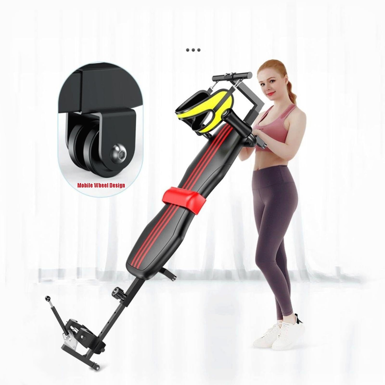 Tabla de inversión de máquina de estiramiento de espalda para terapia de alivio del dolor, banco de entrenamiento multifuncional, entrenamiento de espalda, longitud ajustable y gran carga