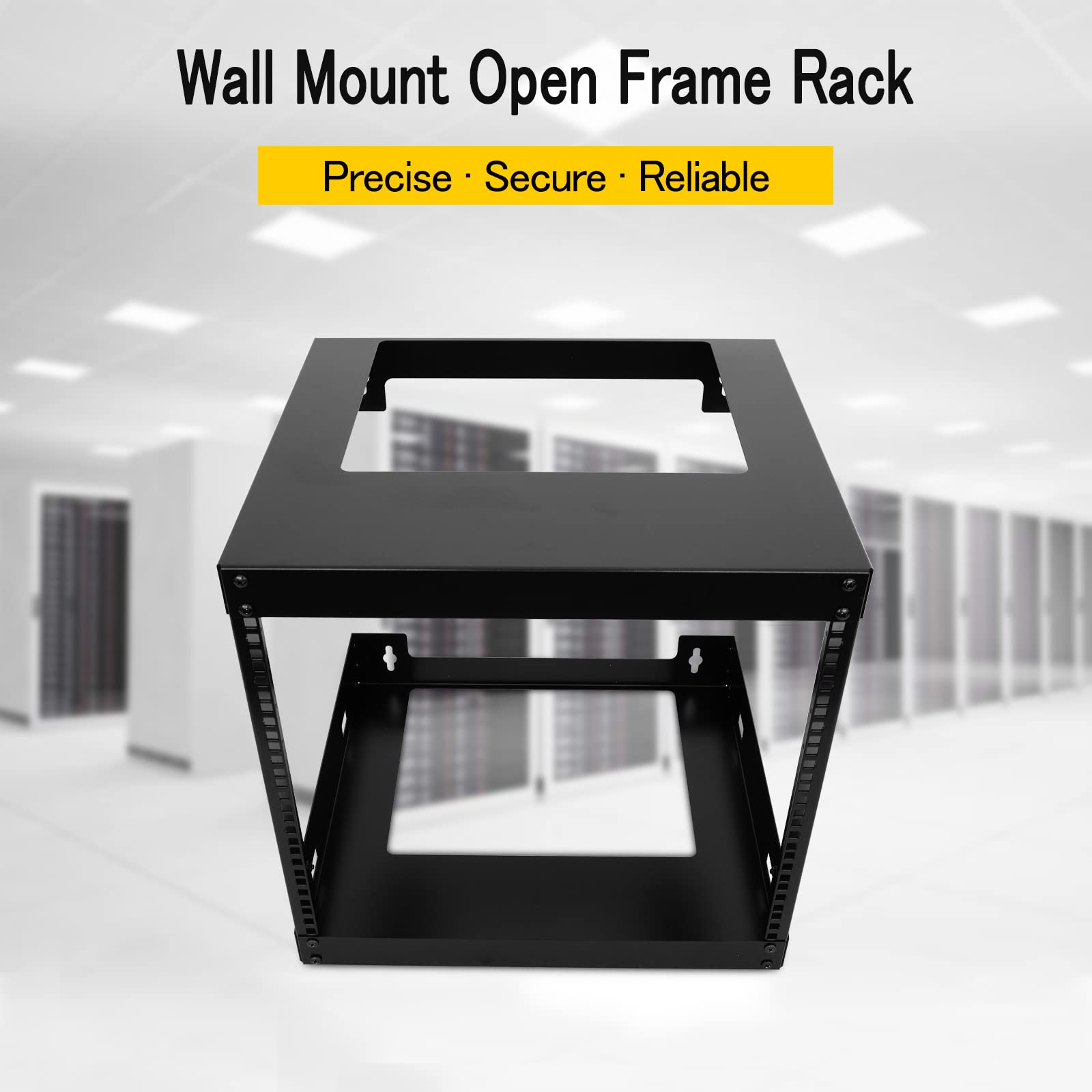 9U Pared Montaje Marco Abierto Rack de servidores de 19 "rosca 15 pulgadas Profundidad negro (9U)