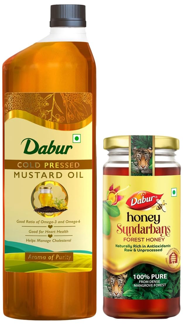 Dabur Honey Sundarbans-500gm & Dabur Cold Pressed Mustard Oil 1L