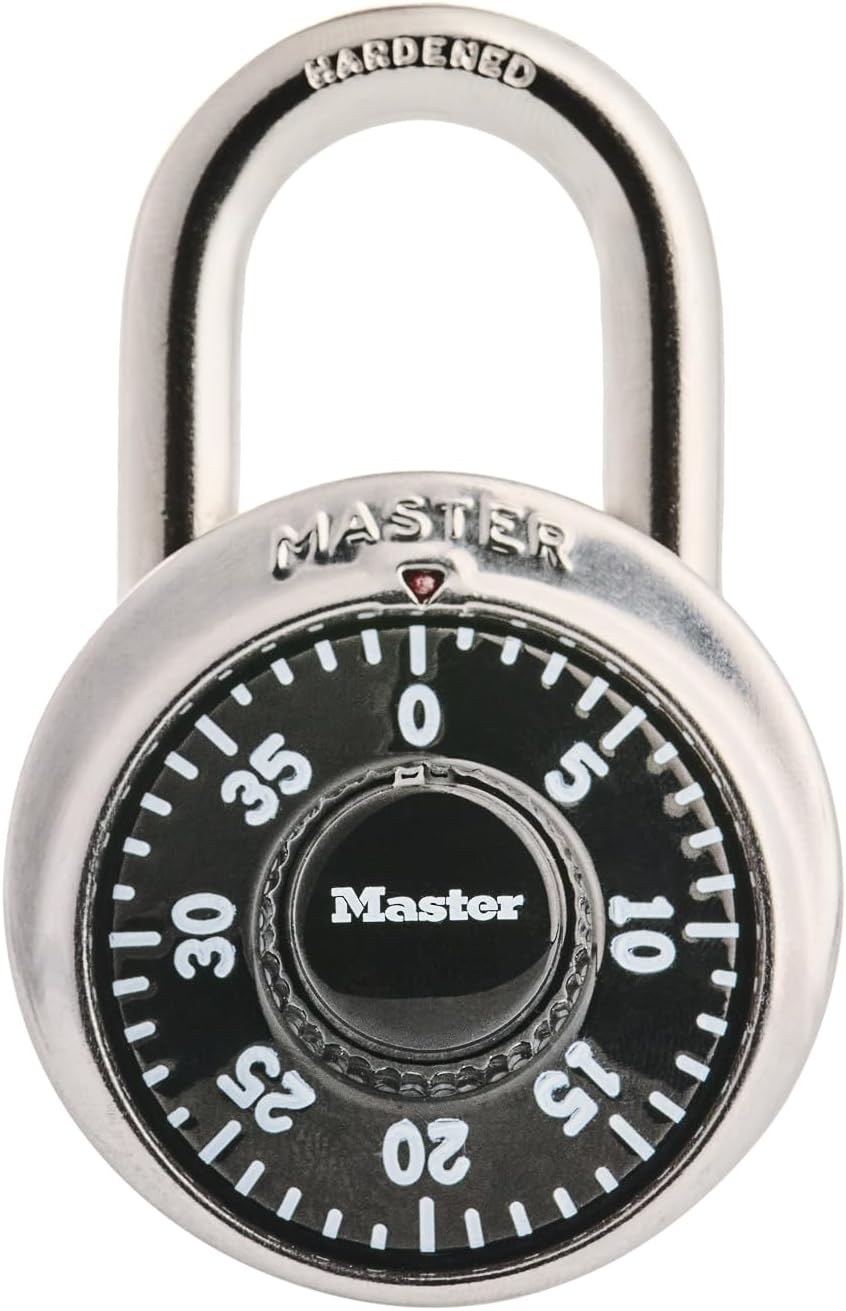 Master Lock 1500D Dial Combination Lock, 1-7/8-inch, Black