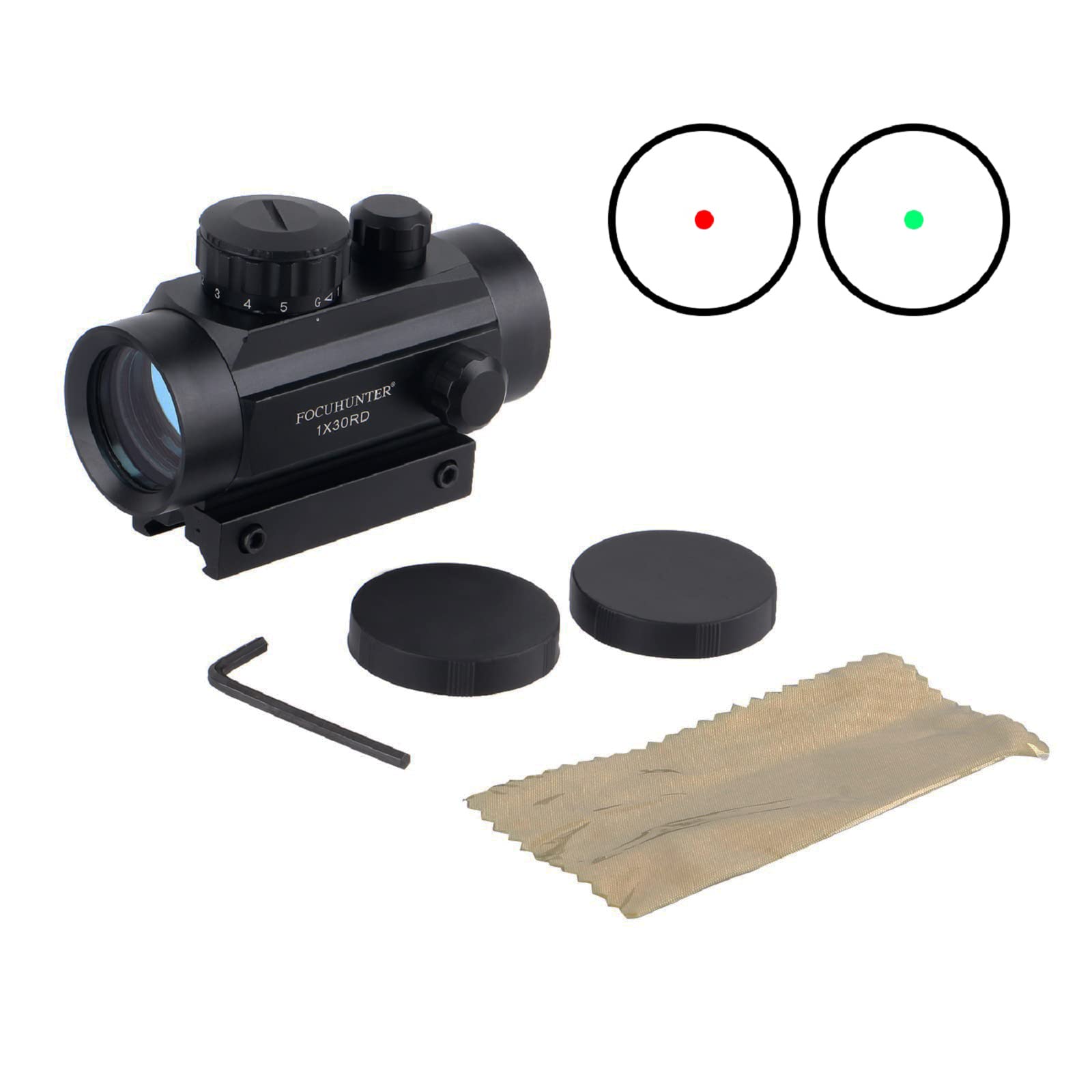 Amazon.co.jp: FOCUHUNTER 1x30mm ドットサイト タクティカル 戦術