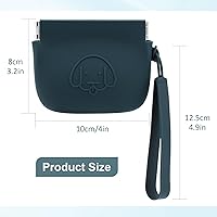 Vista 3 de WALLFID Bolsa de silicona para golosinas para perros, cierre automático, con clic para entrenamiento de mascotas, bolsa de senderismo para perros