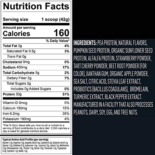 image for Vega Sport Premium Protein, Berry (19 Servings, 28.3 Ounce) - Plant-Ba