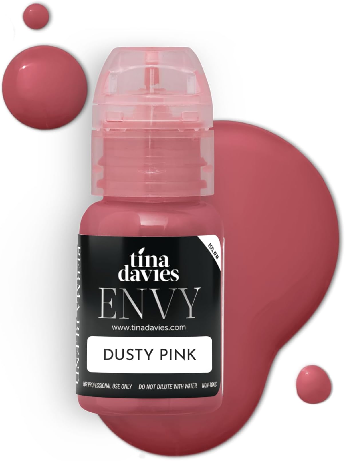 Professional Envy & Lust Lip Pigments - Permanent Lip Makeup - Colors Heal True to Tone - High Retention - Envy Dusty Pink, 1/2oz/15ml Bottle