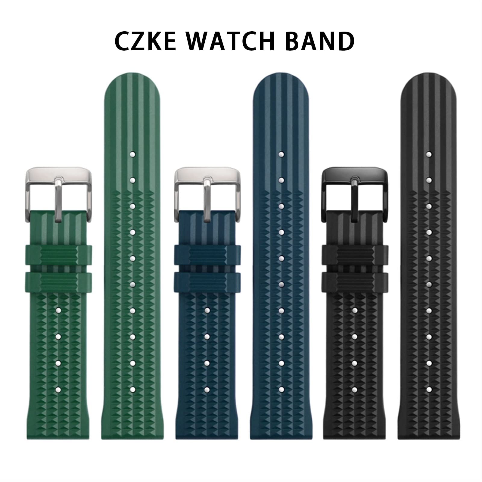 AMSOH - Correa de goma para reloj S-eiko 007 Gear S2 S3 Hua wei Watch2 Pro, correa de repuesto de silicona para buceo deportivo