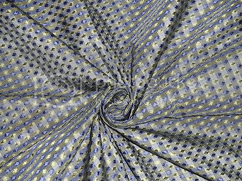 Tissu taffetas de soie multicolore jacquard au mètre pour ameublement et mode TAFCJ8