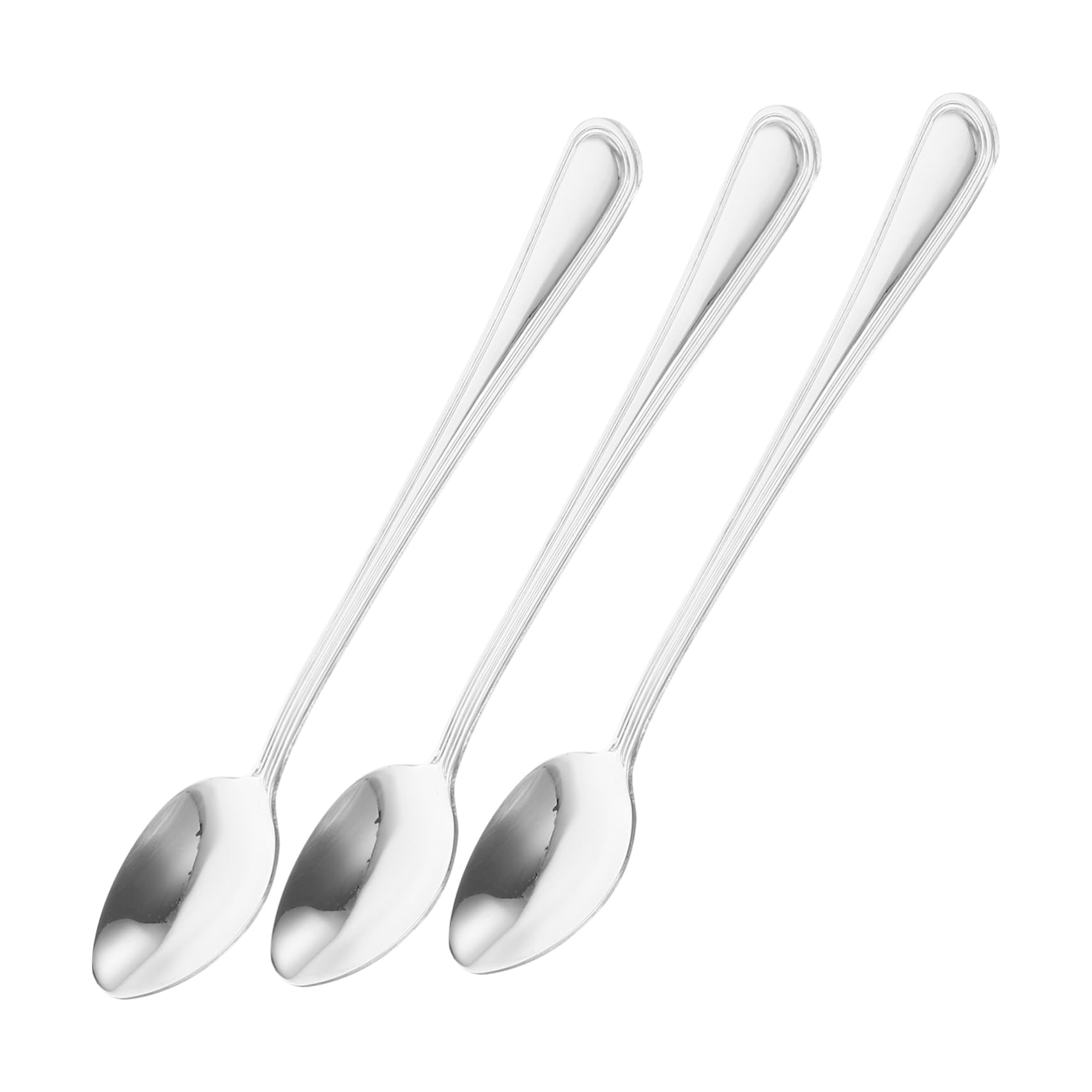COLLBATH 3pcs Mixing Spoon Ice Cream Spoons Hotel Spoons Espresso Spoons Yogurt Spoons Practical Coffee Spoon Iced Tea Spoon Coffee Teaspoons Spoon for Mixing Stainless Steel Silver