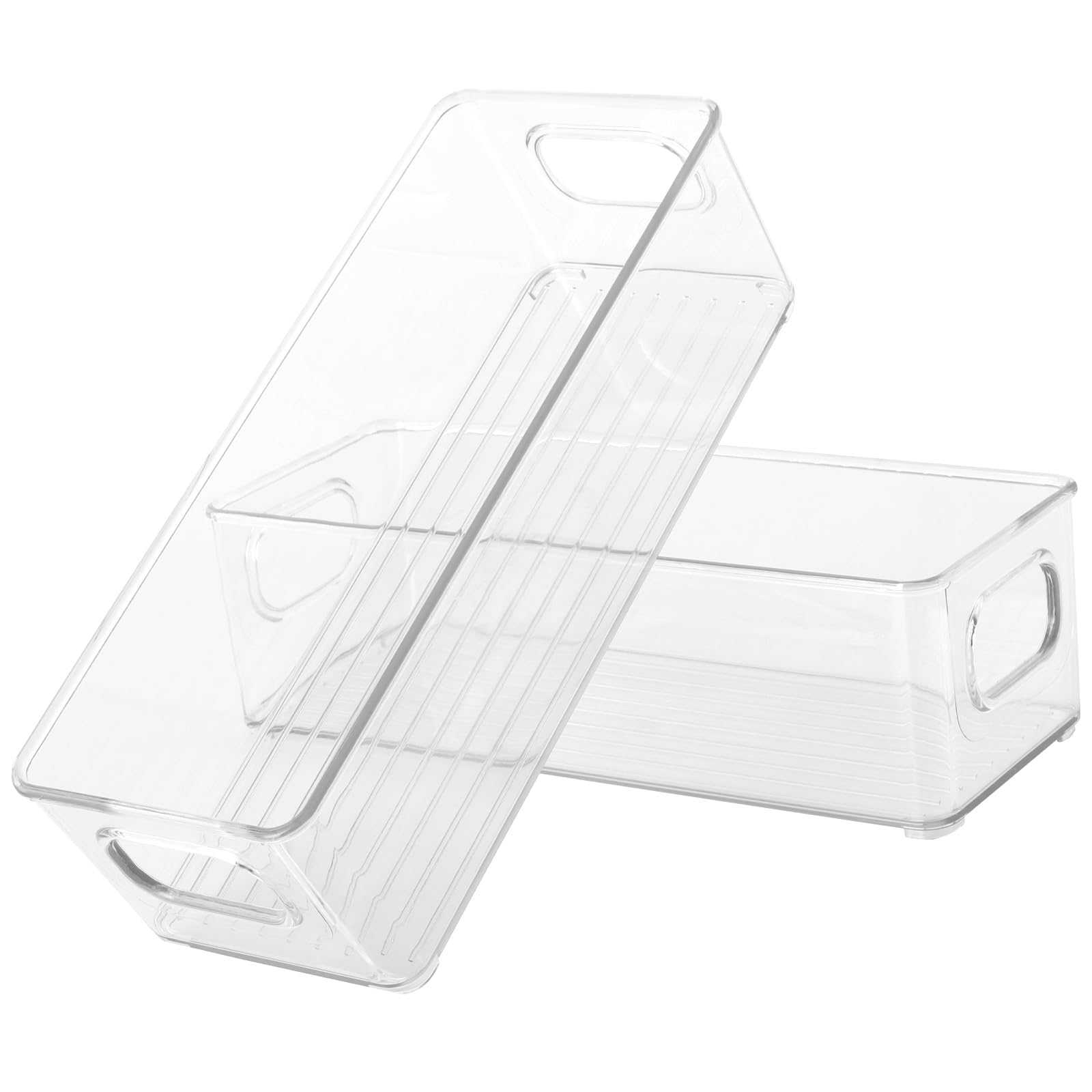 SINJEUN 8 organizer per frigorifero, contenitori con manici, contenitori trasparenti per alimenti, per cucina, frigorifero, credenza