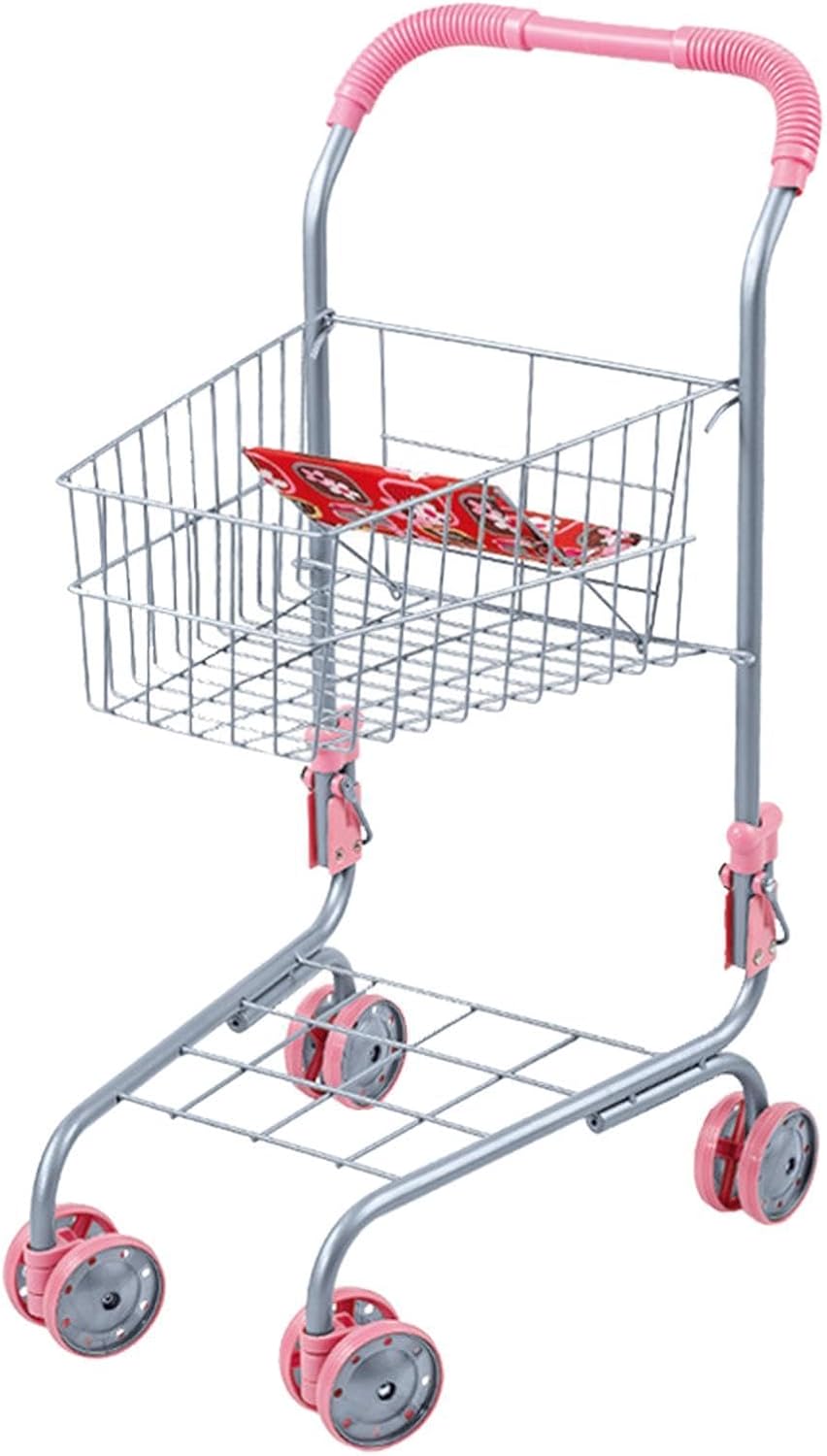 Kids Shopping Cart Shopping Cart Toy Role Storage Educational Toy Easy to Push