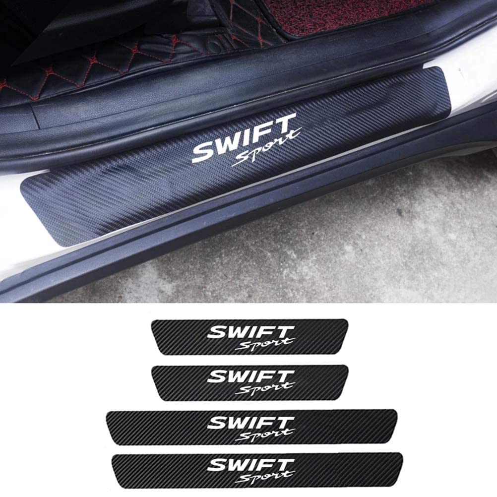 4 Stuks Autodorpel Beschermer Voor Suzuki Swift 2005-2025, Auto Dorpelbeschermers Strips Anti Scratch Instaplijsten Bumper Protector Film
