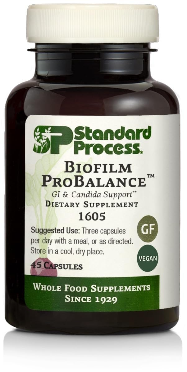 Standard Process Biofilm ProBalance, GI & Candida Supplement, 45 Capsules