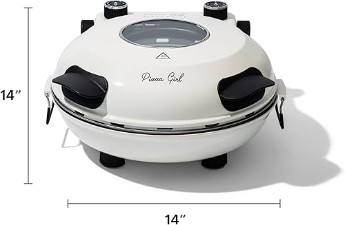 Miniatura 6 de PIZZA GIRL - Horno de pizza con corteza crujiente – Elegante horno eléctrico para pizza para interiores, portátil, encimera de pizza de 12 pulgadas