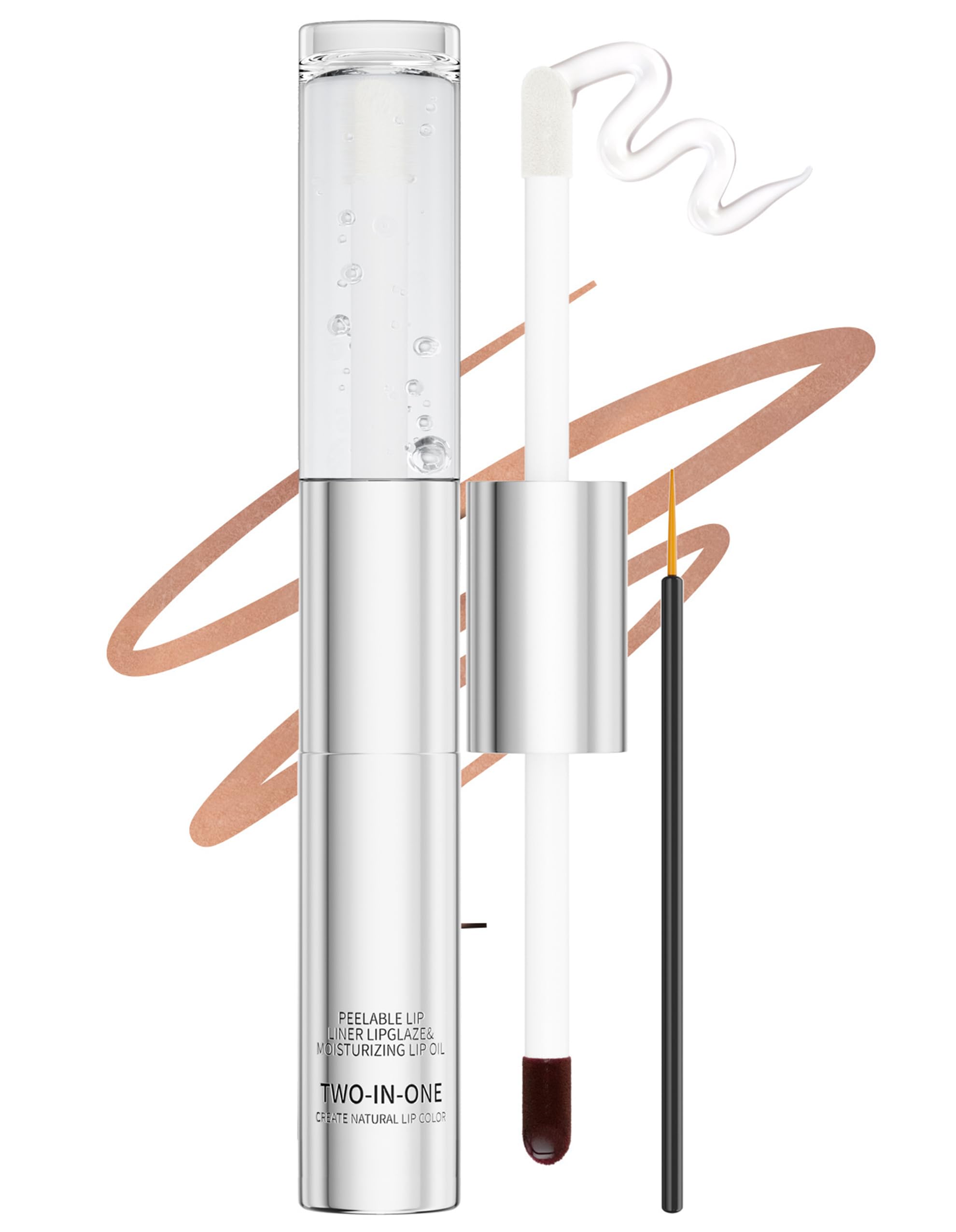 Erinde Lip Stain Peel off with Lip Oil, Waterproof 2 in 1 Long Lasting Lip Liner Tint