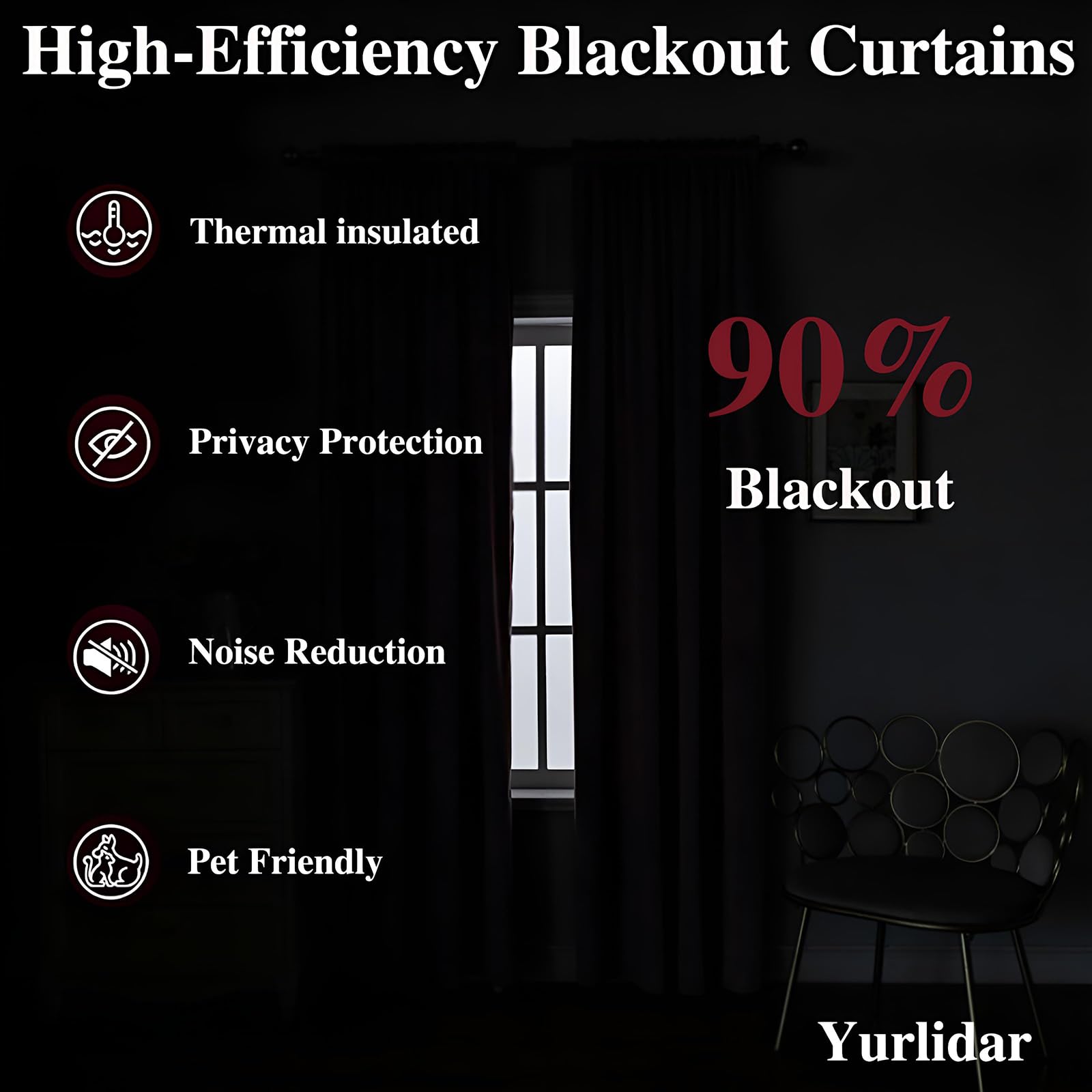 Cortinas opacas térmicas de terciopelo rojo para dormitorio, sala de estar, comedor, cine en casa y estudio, elegante tratamiento de ventana para privacidad y comodidad