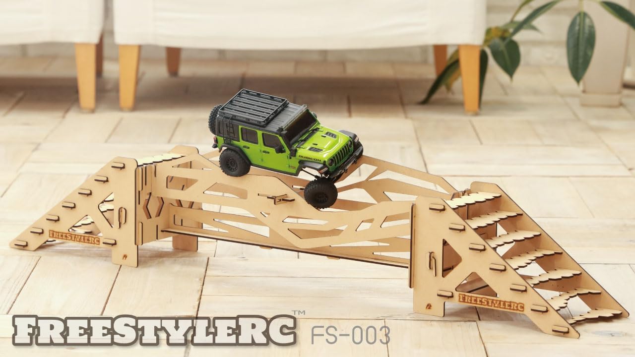 FreeStyleRC FS-003,Beams＆Stairs Obstacle,1/18 1/24 RC Crawler,Wooden kit that Requires Assembly