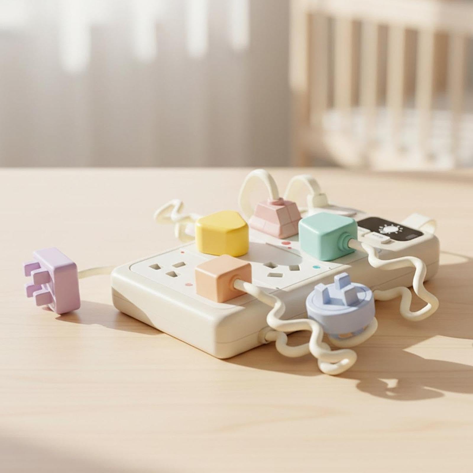 Gioco Interattivo Busy Board: Abbinamento di Forme di Prese, Accoppiamento di Luci, Riconoscimento Logico, Sviluppo della Coordinazion, Stile a