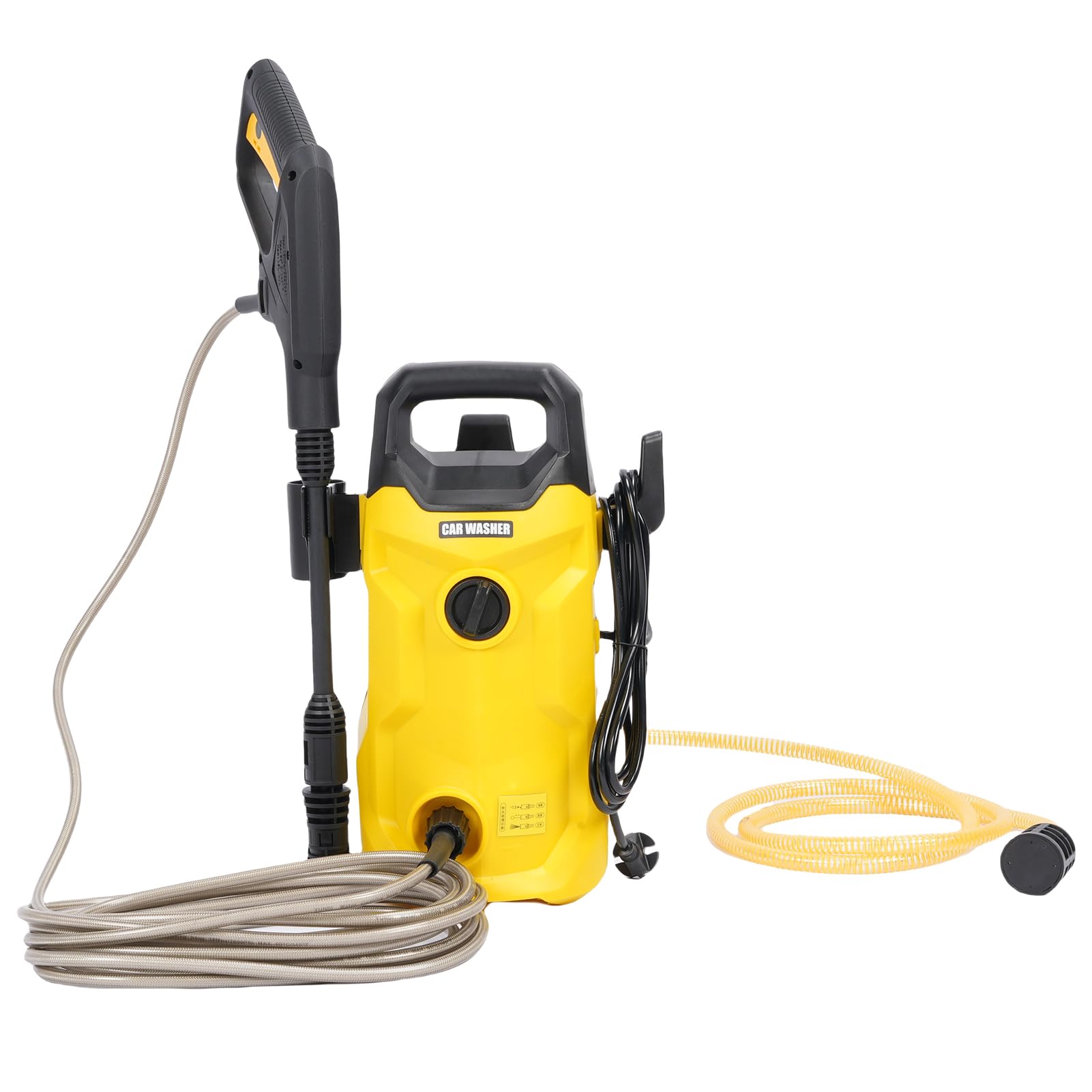 Generic Przenośna Elektryczna Myjka Ciśnieniowa 1160Psi Myjka Wysokociśnieniowa do Samochodów, Podjazdów, Tarasów, z Trybem Piany do Użytku Domowego (Wtyczka UE 250 V)