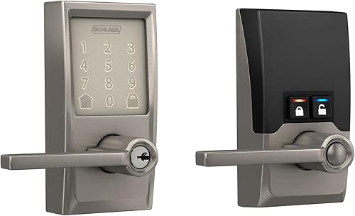 Miniatura 14 de Schlage FE789WBCEN625LAT Encode Century WiFi Latitude Palanca Cerradura de Puerta Inteligente sin Llave con Pantalla Táctil de Entrada, Cromo