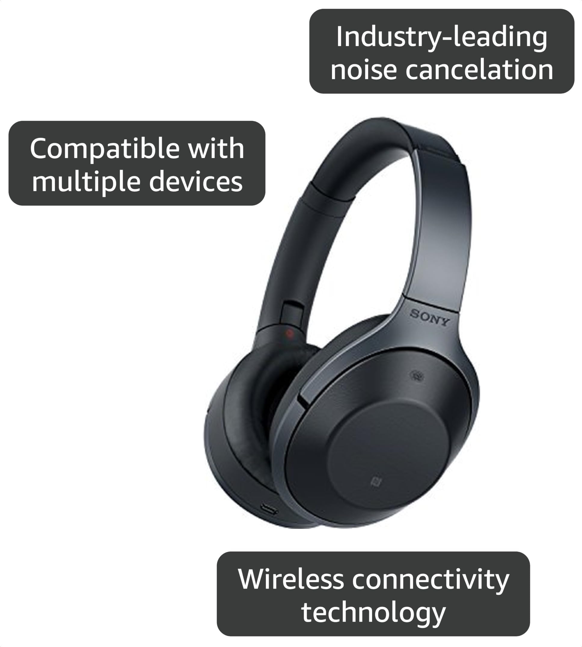 Amazon.com: Sony Premium Noise Cancelling, Bluetooth Headphone