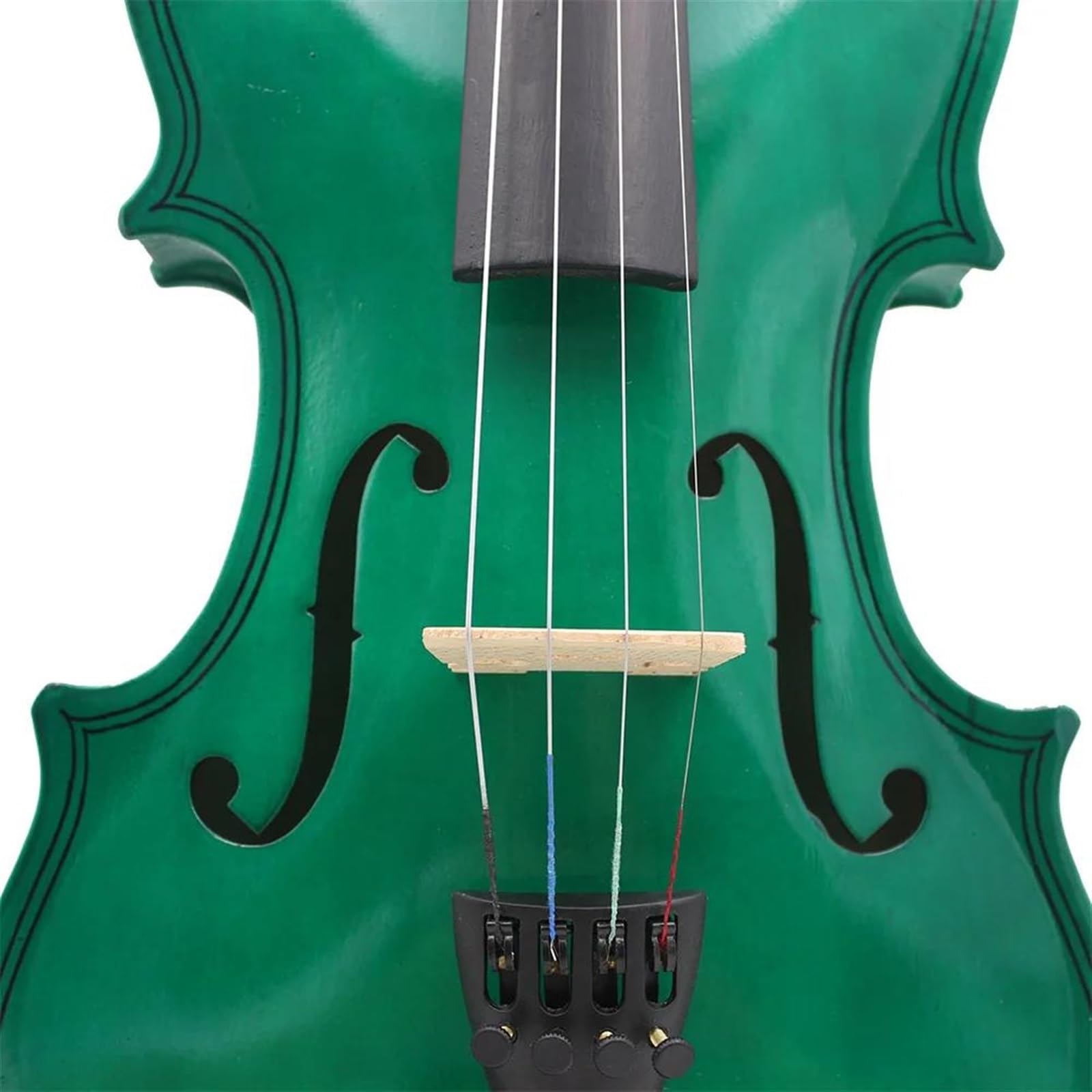 Violino Professionista 4/4 Principianti Verde Con Set Di Accessori Case/Bow/Bridges/Tuner/Mute/Strings(Violin)