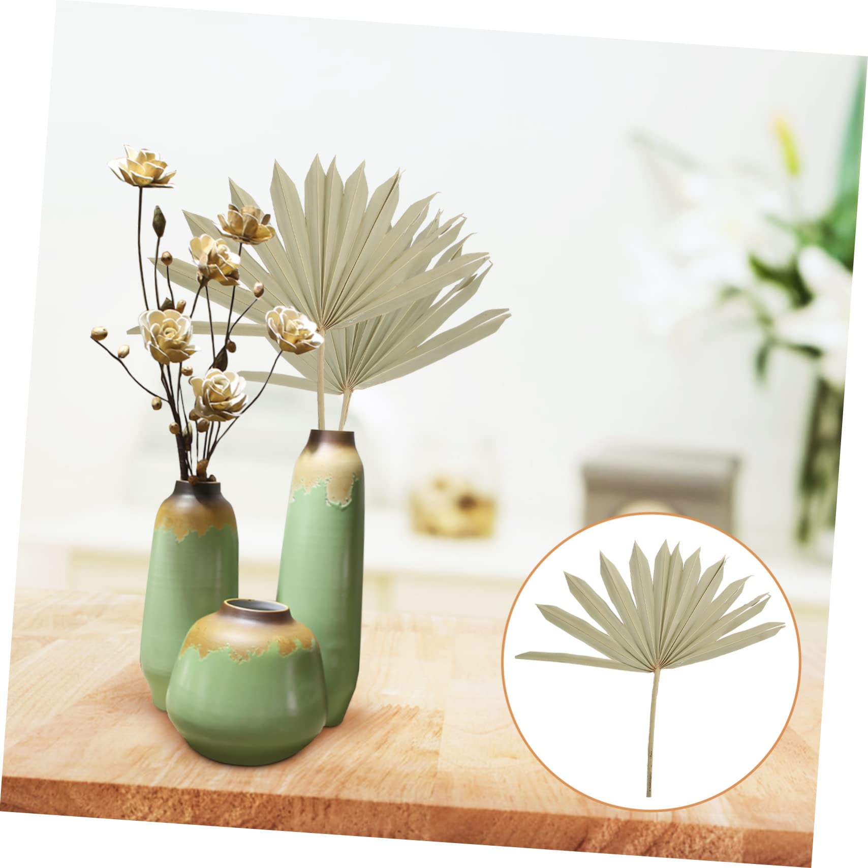 Alipis 4pièces Décoration De Fleurs Séchées De Palmier Arrangement Floral Ornement Naturel pour Maison pour Événements Et Fêtes