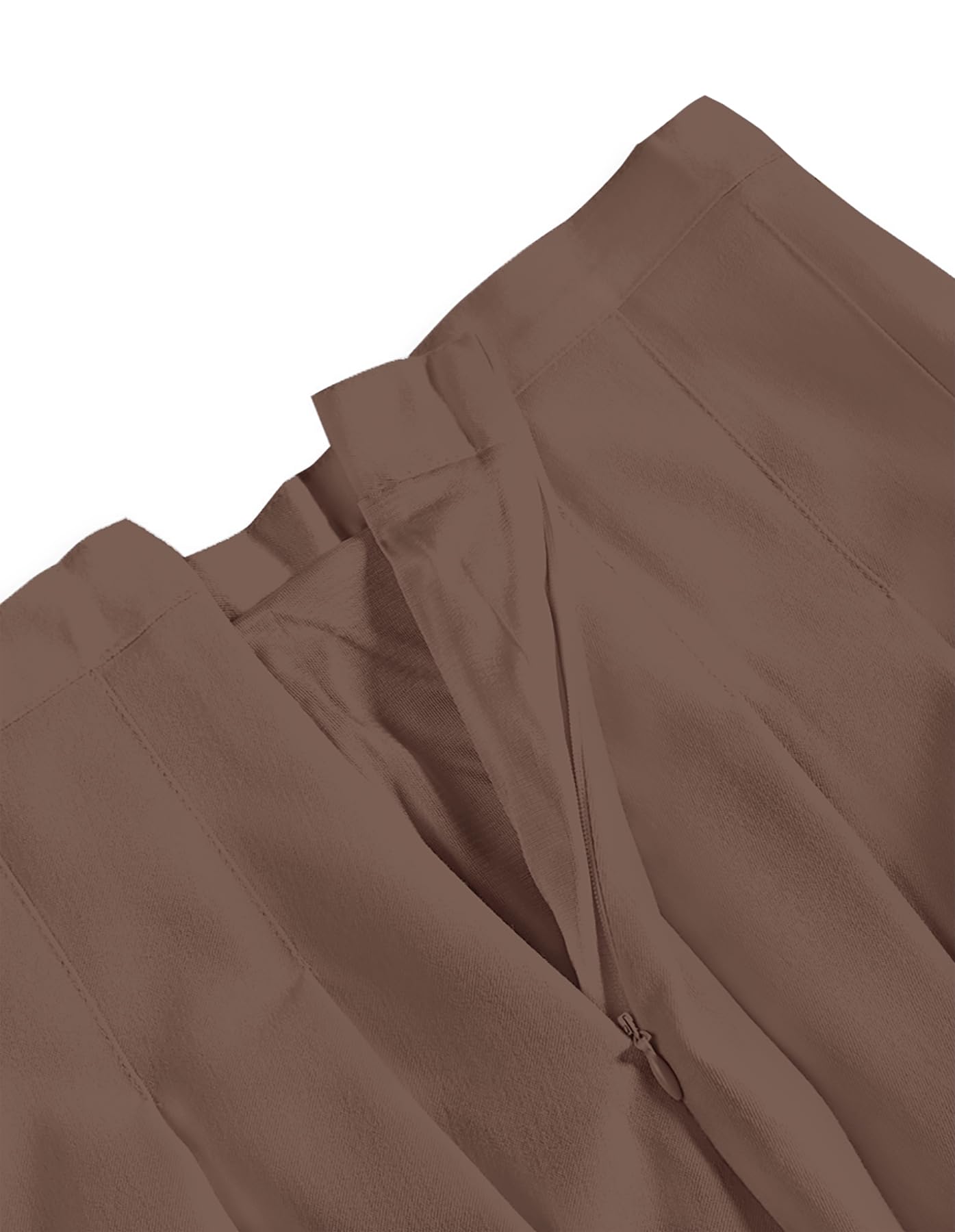 EXCHIC Jupes plissées taille haute pour femme