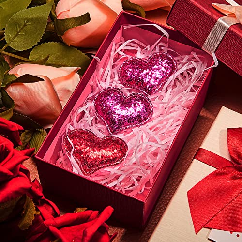 12 Pieces Valentines Heart Hair Clips Heart Glitter Sequin Heart Hairpins Heart Shape Barrettes For Girls Birthday Party Wedding Hair Valentine's Day Accessories (Red, Rose) #TOP3