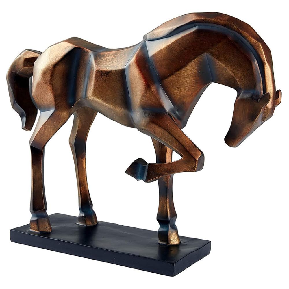 Hansmeier Escultura del Caballo - Moderno Escultura de Mesa - 47 x 35 x 13 cm - Figura Escultura Decorativa