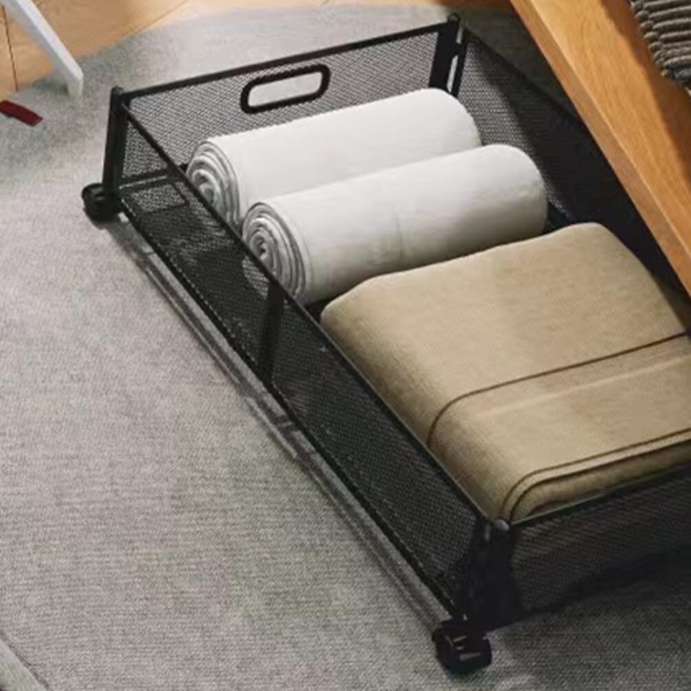 Angoily Bed Storage Organizer Foldable Drawer-style Storage Container Multi-purpose for Bedroom Sofa Space-saving for Clothes and Toys