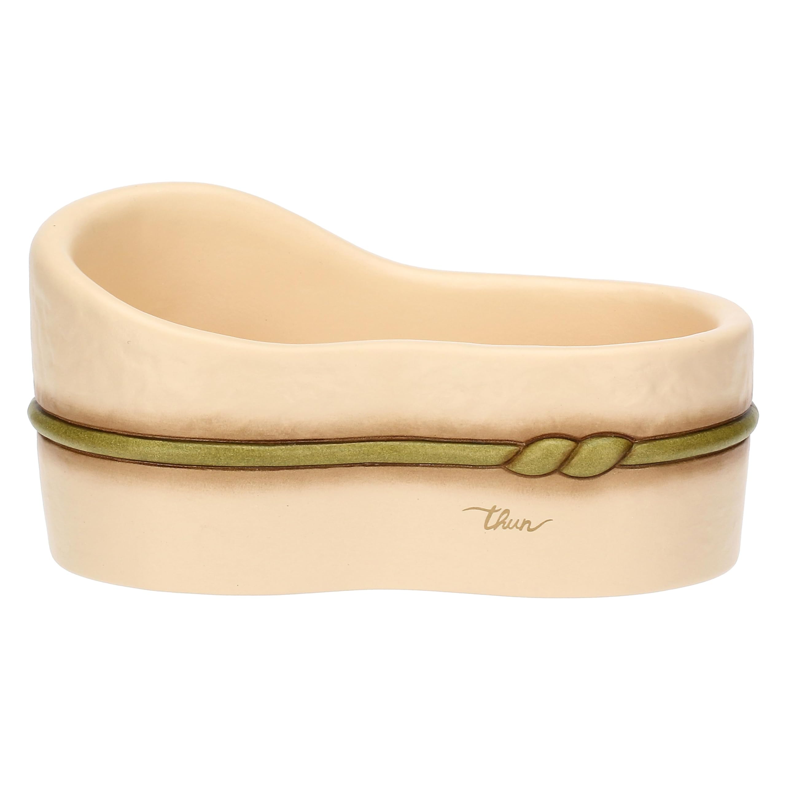 THUN - Portabicchieri doppio - ceramica - Collezione Country Bloom - 18,5X11,8X9 cm