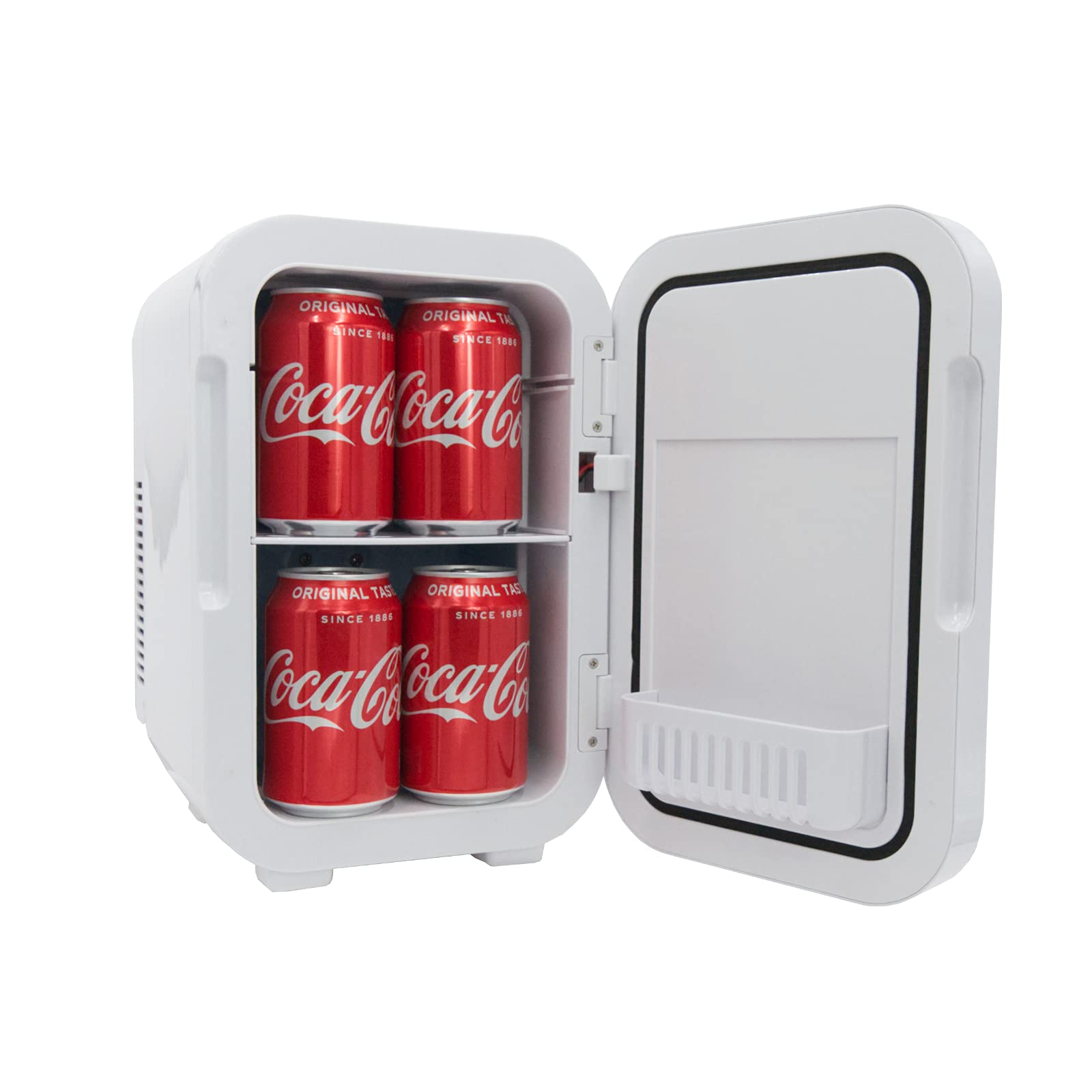 iceQ 6 Litre Mini Fridge Mirrored LED White for Office & Bedroom