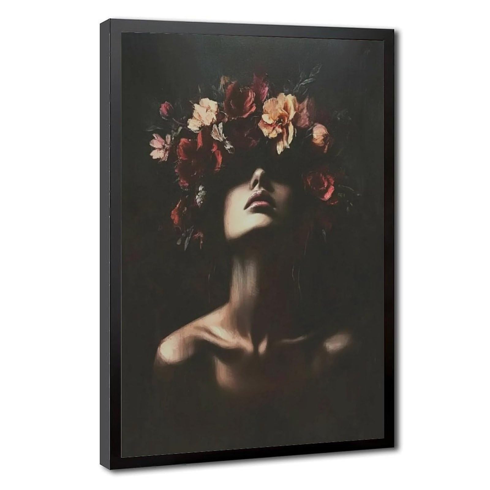 Bareronor Gothic Botanical Poster Canvas Poster Bedroom Decor Landscape Office Room Decor Gift 16" L X 24" W