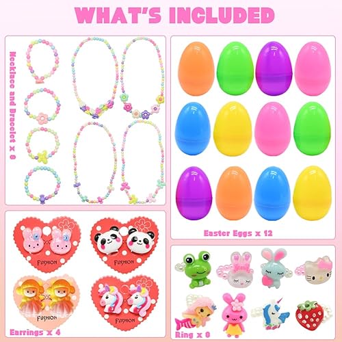 Miniatura 2 de WODMAZ Juego de 24 piezas de joyería para niñas, pulseras, collares, anillos, aretes con unicornio de sirena para niñas, disfraz, regalos de joyería