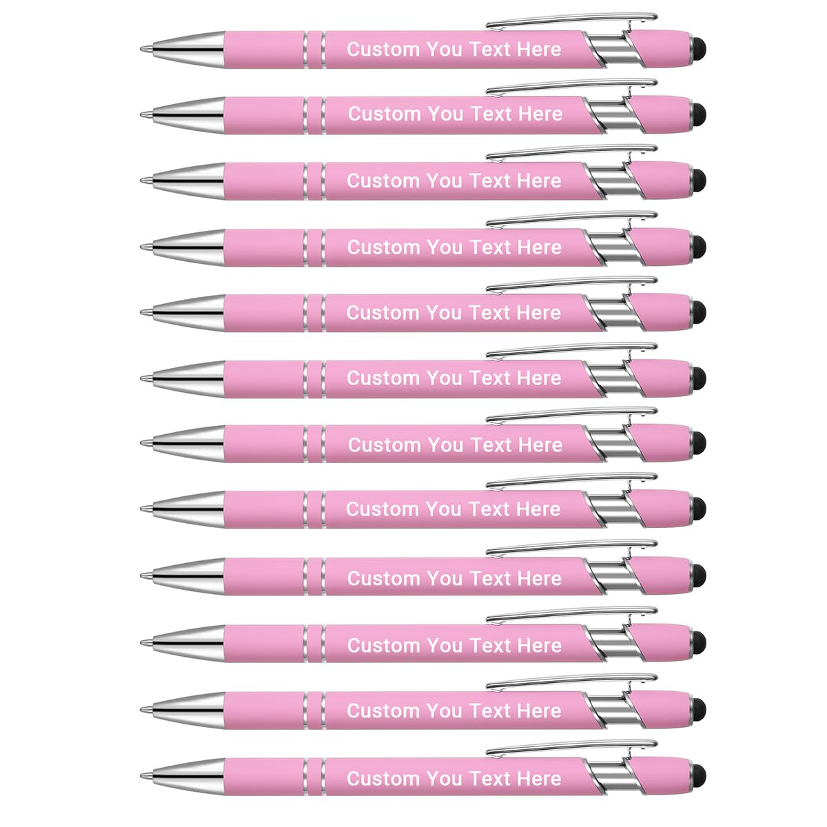 12 Piezas Bolígrafos Personalizados con Puntas de lápiz para los Negocios Bolígrafo Grabado Personalizado a Granel con el Nombre de Texto Personalizado Bolígrafo con Tinta Negro