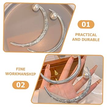 Moon Plate Hair Fork（silver） Moon Plate Hair Fork（silver） Waning Crescent Moon Hair