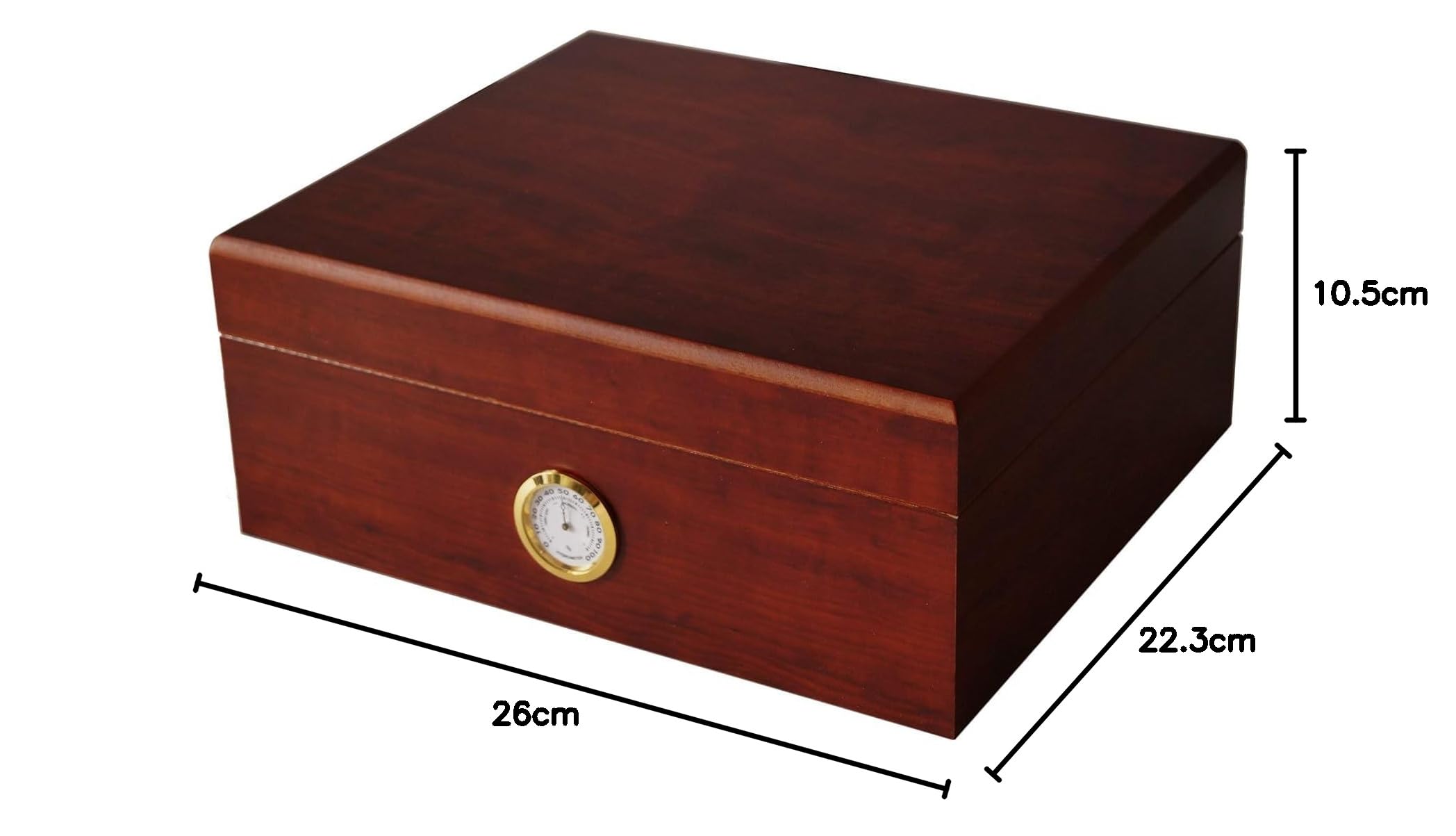GERMANUS Klassiker II - Zigarren Humidor für ca. 50 Zigarren